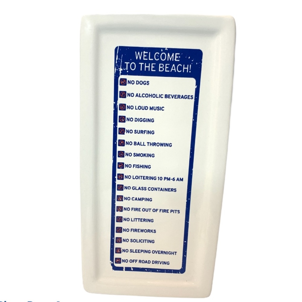 West Elm Fishs Eddy Welcome To Beach Serving Tray